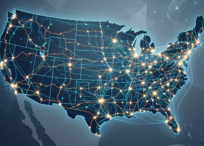 Long-haul freight transport across the continental US